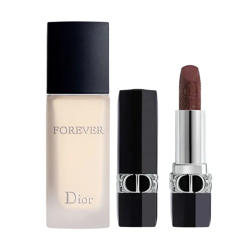 Trang điểm Bộ sản phẩm - Combo Kem Nền Dior Forever Clean Matte Foundation Tone 00 30ml + Son Dior Rouge Dior 913 Mystic Plum 2 Món - Vua Hàng Hiệu