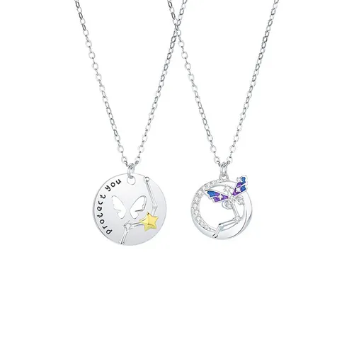 Dây Chuyền Đôi Lili Jewelry Đính Đá CZ Sao Hồ Điệp Tatum LILI_106219 Màu Bạc