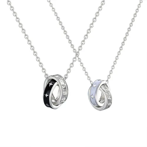 Dây Chuyền Đôi Lili Jewelry Hình Ánh Sao Cyrus LILI_106226 Màu Bạc