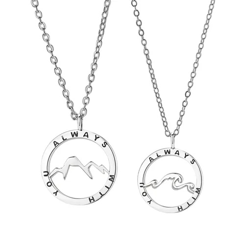 Dây Chuyền Đôi Lili Jewelry Sông Và Núi Always With You LILI_099567 Màu Bạc - Trang sức - Vua Hàng Hiệu