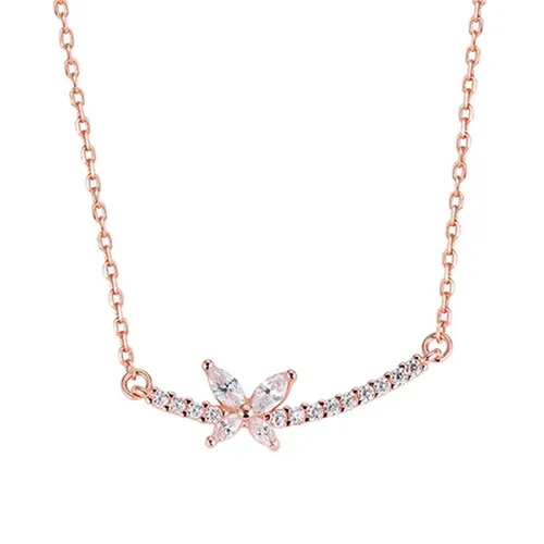 Dây Chuyền Lili Jewelry Bạc Nữ Cánh Bướm Gió Lạnh LILI_933796 Vàng Hồng - Trang sức - Vua Hàng Hiệu
