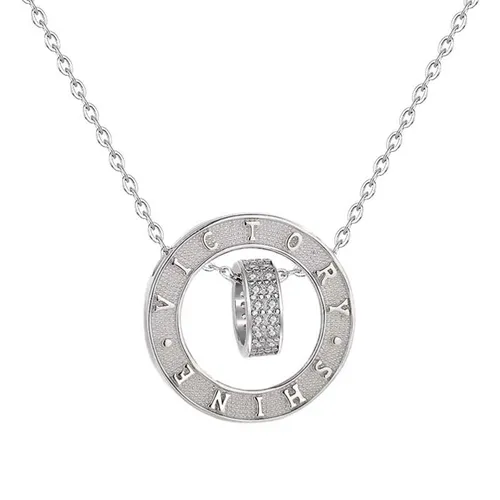 Dây Chuyền Nam Lili Jewelry Bạc Đính Đá CZ Nhẫn Lồng Nhẫn Armando LILI_078626 Màu Bạc