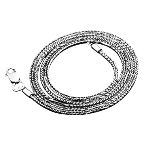Dây Chuyền Nam Lili Jewelry Bạc Thái Bện Chặt LILI_716415 Màu Bạc Size 45