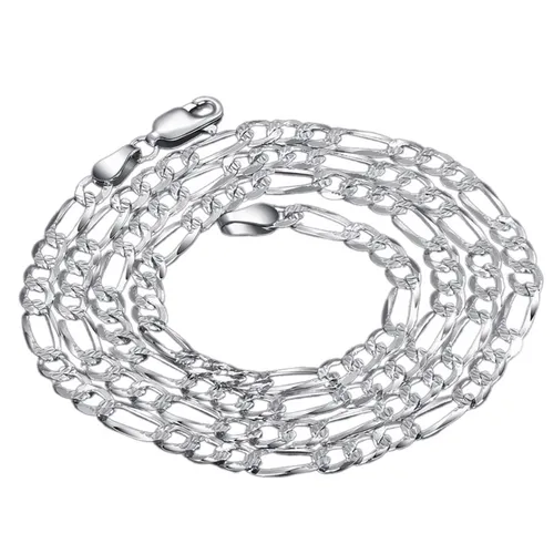 Dây Chuyền Nam Lili Jewelry Chất Xích Sợi To Trơn Fast Boy LILI_322828 Độ Dày 4mm Màu Bạc Size 55cm - Trang sức - Vua Hàng Hiệu