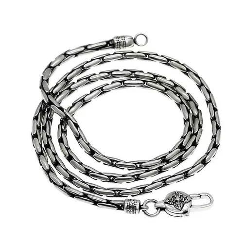 Dây Chuyền Nam Lili Jewelry Chuỗi Đốt Tre Jones LILI_080591 Màu Bạc Size 50cm - Trang sức - Vua Hàng Hiệu