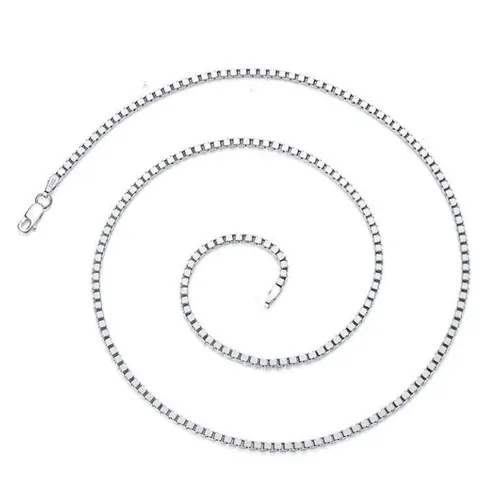 Dây Chuyền Nam Lili Jewelry Chuỗi Hộp Vuông LILI_345554 Màu Bạc Size 50 - Trang sức - Vua Hàng Hiệu