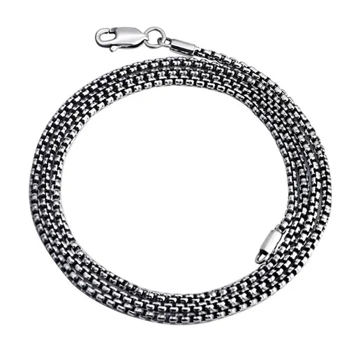 Dây Chuyền Nam Lili Jewelry Chuỗi Vuông Tròn Cassian LILI_080452 Màu Bạc Size 45