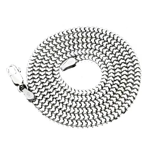 Dây Chuyền Nam Lili Jewelry Chuỗi Xương Rắn Vuông LILI_345554 Màu Bạc Size 50