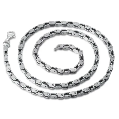 Dây Chuyền Nam Lili Jewelry Dạng Chuỗi Xích Brennan LILI_080719 Màu Bạc Size 50cm