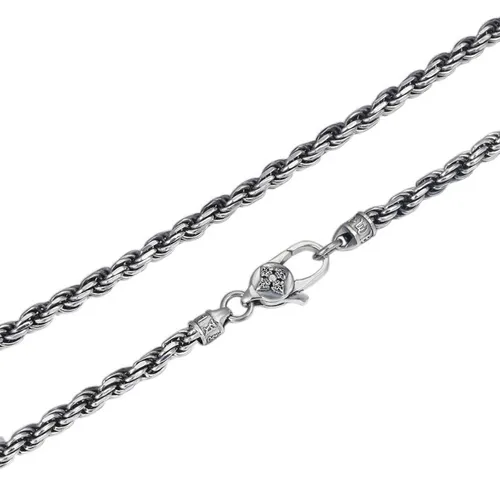 Dây Chuyền Nam Lili Jewelry Dạng Chuỗi Xoắn Cỡ Lớn Rodney LILI_080806 Màu Bạc Size 50cm - Trang sức - Vua Hàng Hiệu