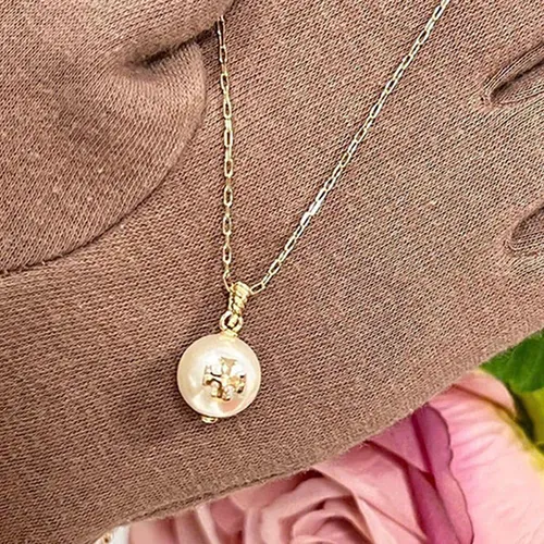 Trang sức - Dây Chuyền Ngọc Trai Nữ Tory Burch Necklace Gold Màu Vàng - Vua Hàng Hiệu