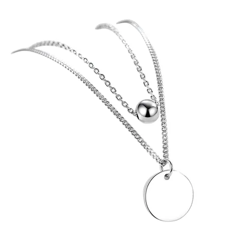 Dây Chuyền Nữ Lili Jewelry Bạc 2 Tầng Tròn Estelle LILI_105926 Màu Bạc