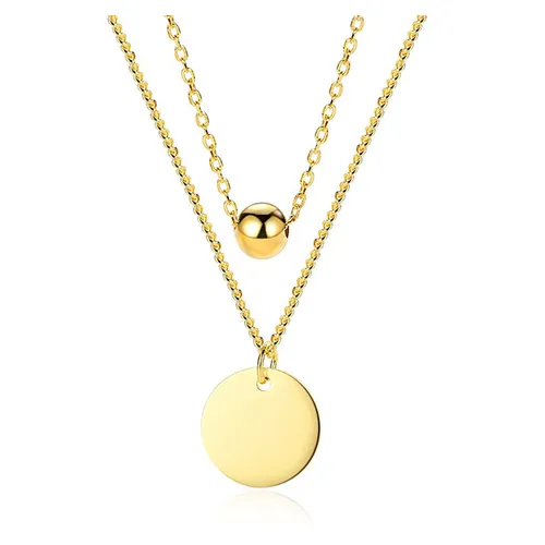 Dây Chuyền Nữ Lili Jewelry Bạc 2 Tầng Tròn Estelle LILI_105926 Màu Vàng