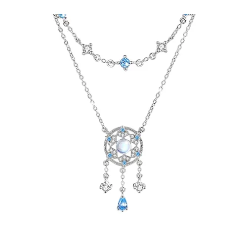 Dây Chuyền Nữ Lili Jewelry Bạc Đính Đá CZ Dream Catcher LILI_105160 Màu Bạc Xanh - Trang sức - Vua Hàng Hiệu