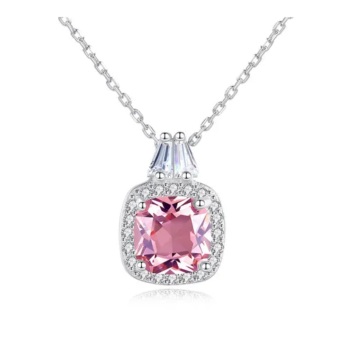 Trang sức - Dây Chuyền Nữ Lili Jewelry Bạc Đính Đá CZ Fallon LILI_098099 Màu Bạc Hồng - Vua Hàng Hiệu