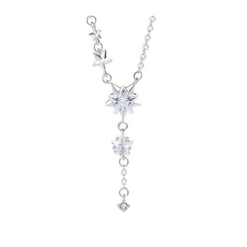 Dây Chuyền Nữ Lili Jewelry Bạc Đính Đá CZ Hình Ngôi Sao 5 Cánh Maci LILI_105099 Màu Bạc