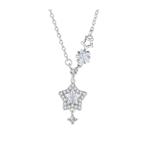 Dây Chuyền Nữ Lili Jewelry Bạc Đính Đá CZ Hình Ngôi Sao Aliana LILI_105117 Màu Bạc