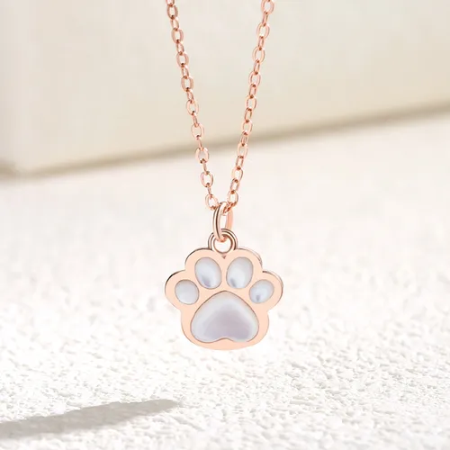 Dây Chuyền Nữ Lili Jewelry Bạc Đính Đá CZ Mèo Dễ Thương Love Cat LILI_554693 Màu Vàng Hồng