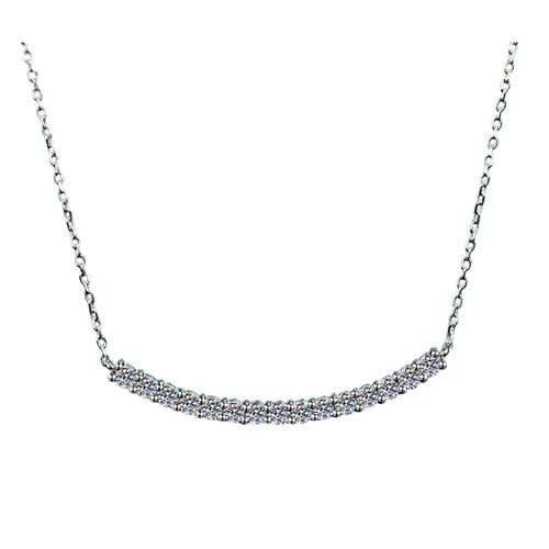 Dây Chuyền Nữ Lili Jewelry Bạc Đính Kim Cương Moissanite Caradoc LILI_053771 Màu Bạc