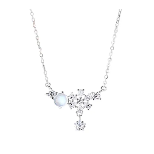 Dây Chuyền Nữ Lili Jewelry Bạc Đính Pha Lê Aurora Charmaine LILI_433691 Màu Bạc