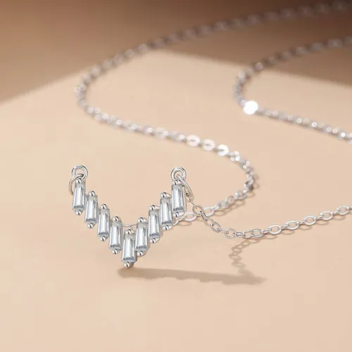 Dây Chuyền Nữ Lili Jewelry Đính Đá CZ Milana LILI_105761 Màu Bạc - Trang sức - Vua Hàng Hiệu