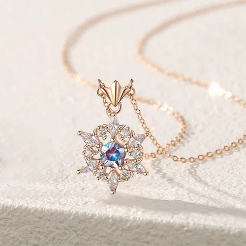 Dây Chuyền Nữ Lili Jewelry Bông Tuyết Ngôi Sao Isabel LILI_092878 Màu Vàng Hồng - Trang sức - Vua Hàng Hiệu