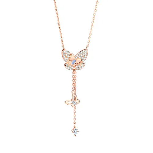 Dây Chuyền Nữ Lili Jewelry Cánh Bướm Brianna LILI_092889 Màu Vàng Hồng