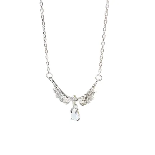 Trang sức - Dây Chuyền Nữ Lili Jewelry Choker Đính Đá CZ Đôi Cánh Thiên Thần LILI_952242 Màu Bạc - Vua Hàng Hiệu