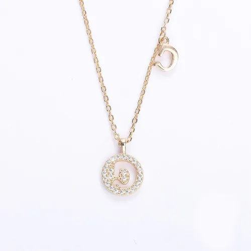 Dây Chuyền Nữ Lili Jewelry Chữ D LILI_928314 Màu Vàng