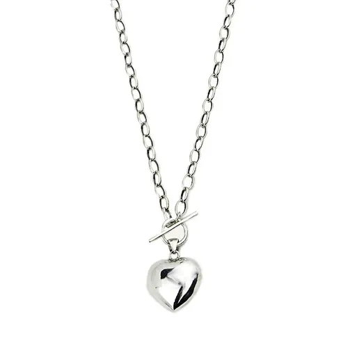 Dây Chuyền Nữ Lili Jewelry Chữ Cong Ngầu Cá Tính Heart LILI_185552 Màu Bạc - Trang sức - Vua Hàng Hiệu