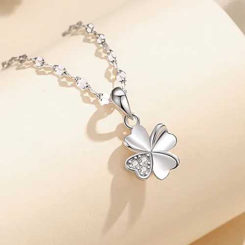 Dây Chuyền Nữ Lili Jewelry Cỏ 4 Lá Elyse LILI_098394 Màu Bạc
