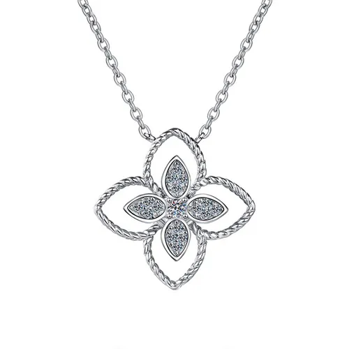 Dây Chuyền Nữ Lili Jewelry Cỏ 4 Lá Indigo LILI_099445 Màu Bạc