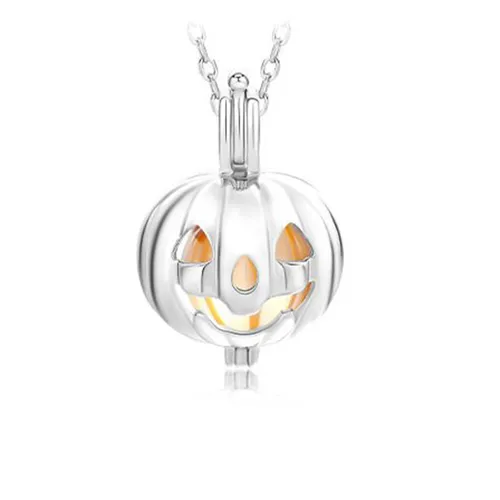 Trang sức - Dây Chuyền Nữ Lili Jewelry Dạng Lồng Đóng Mở Halloween Chứa Đá CZ LILI_636964 Màu Bạc (Bí Ngô) - Vua Hàng Hiệu
