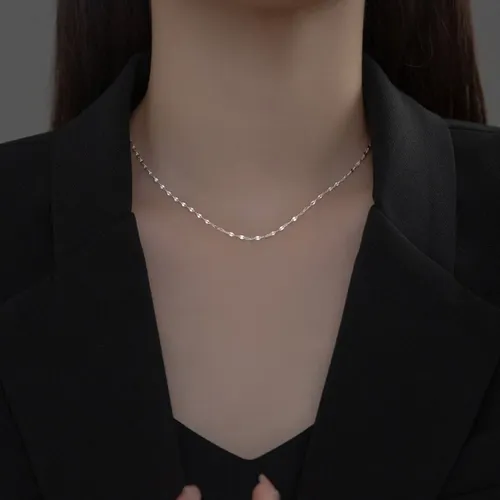 Dây Chuyền Nữ Lili Jewelry Dạng Trơn Hình Chiếc Lá Clitus LILI_572315 Màu Trắng - Trang sức - Vua Hàng Hiệu