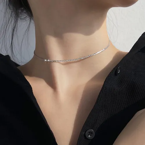 Trang sức - Dây Chuyền Nữ Lili Jewelry Dáng Vừa LILI_343461 Màu Bạc Size 40cm - Vua Hàng Hiệu