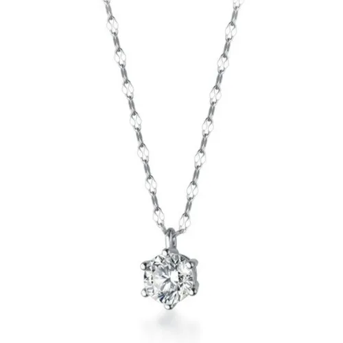 Dây Chuyền Nữ Lili Jewelry Đính Đá CZ 1 Hột Reese LILI_131162 Màu Trắng