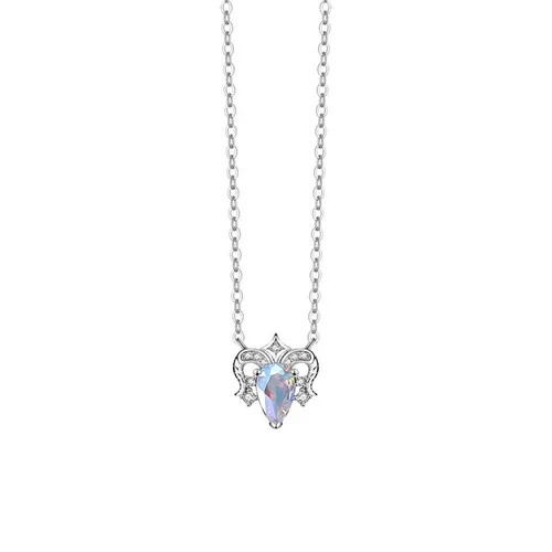 Dây Chuyền Nữ Lili Jewelry Đính Đá CZ 12 Cung Hoàng Đạo Neala LILI_927185 (Bạch Dương) Màu Bạc