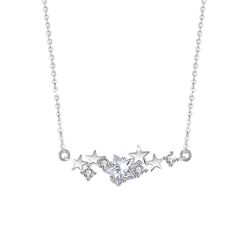 Dây Chuyền Nữ Lili Jewelry Đính Đá CZ Bầu Trời Sao Peyton LILI_126009 Màu Bạc - Trang sức - Vua Hàng Hiệu