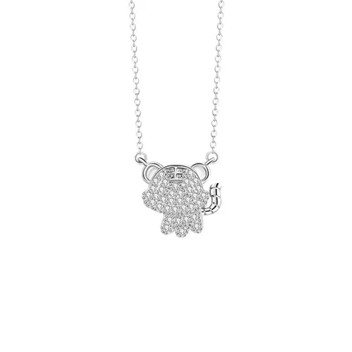 Trang sức - Dây Chuyền Nữ Lili Jewelry Đính Đá CZ Hình 12 Con Giáp Elsie LILI_159835 (Dần) Màu Bạc - Vua Hàng Hiệu
