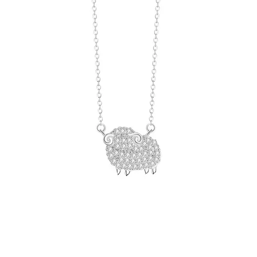 Trang sức - Dây Chuyền Nữ Lili Jewelry Đính Đá CZ Hình 12 Con Giáp Elsie LILI_159835 (Mùi) Màu Bạc - Vua Hàng Hiệu