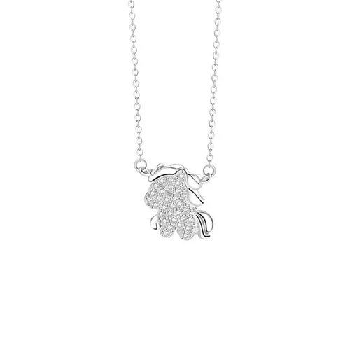 Trang sức - Dây Chuyền Nữ Lili Jewelry Đính Đá CZ Hình 12 Con Giáp Elsie LILI_159835 (Ngọ) Màu Bạc - Vua Hàng Hiệu
