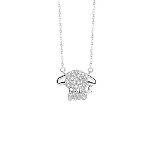 Trang sức - Dây Chuyền Nữ Lili Jewelry Đính Đá CZ Hình 12 Con Giáp Elsie LILI_159835 (Tuất) Màu Bạc - Vua Hàng Hiệu