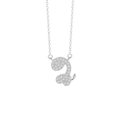 Trang sức - Dây Chuyền Nữ Lili Jewelry Đính Đá CZ Hình 12 Con Giáp Elsie LILI_159835 (Tỵ) Màu Bạc - Vua Hàng Hiệu