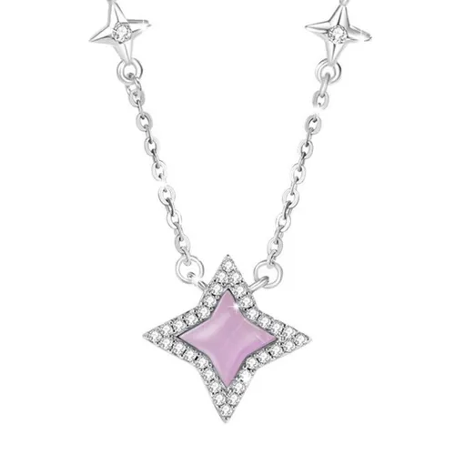 Dây Chuyền Nữ Lili Jewelry Đính Đá CZ Hình Ánh Sao Journee LILI_131546 Màu Hồng