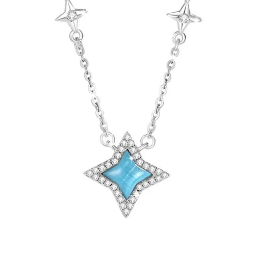 Trang sức - Dây Chuyền Nữ Lili Jewelry Đính Đá CZ Hình Ánh Sao Journee LILI_131546 Màu Xanh Dương - Vua Hàng Hiệu