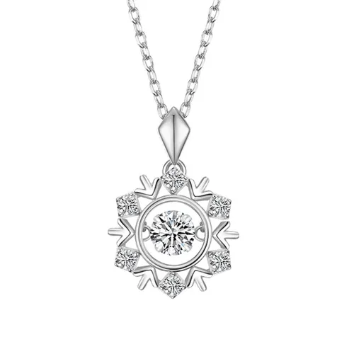 Trang sức - Dây Chuyền Nữ Lili Jewelry Đính Đá CZ Hình Bông Tuyết LILI_819381 Màu Bạc - Vua Hàng Hiệu