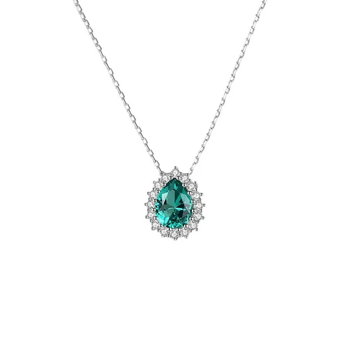 Dây Chuyền Nữ Lili Jewelry Đính Đá CZ Hình Giọt Nước Jazmin LILI_098019 Màu Xanh Lá