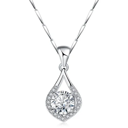 Dây Chuyền Nữ Lili Jewelry Đính Đá CZ Hình Giọt Nước LILI_972639 Màu Bạc - Trang sức - Vua Hàng Hiệu