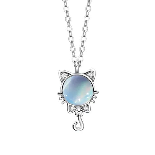 Dây Chuyền Nữ Lili Jewelry Đính Đá CZ Hình Mèo Dễ Thương Zelda LILI_097350 Màu Bạc