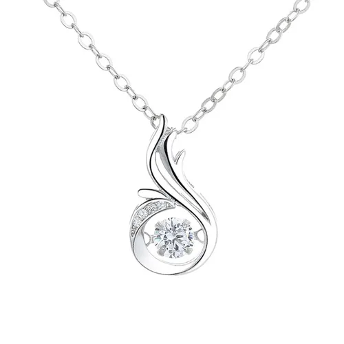 Dây Chuyền Nữ Lili Jewelry Đính Đá CZ Hình Phượng Hoàng Kaylee LILI_131211 Màu Bạc